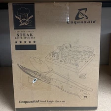 Steak Knives Set of 4, 4.8 Inch Fine-Edge Super Sharp Table Knives with Rest,...