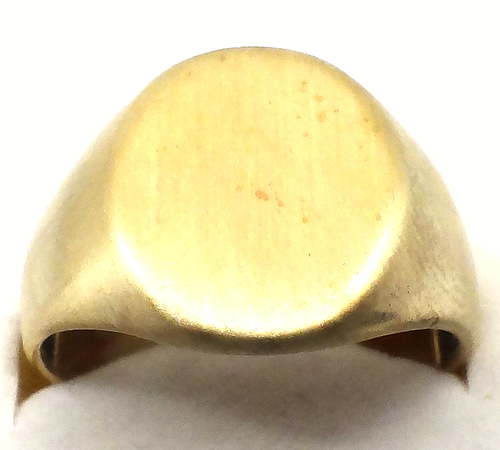 BEAUTIFUL VINTAGE SOLID 10k YELLOW SIGNET RING SIZE 9.50 - Picture 2 of 7
