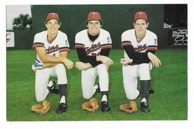 Postcard Ray Smith Dave Engle Tim Laudner Minnesota Twins Catchers c1983