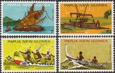Papua New Guinea 1975 SG277-280 Canoes set MNH
