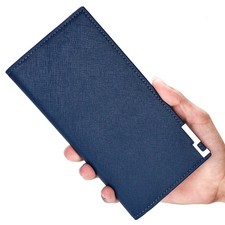 men's wallet long ultra slim wallet thin Short Purse Solid Male cartera leather