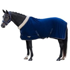 Image of Fleece show rug , RugBe Royal Show Rug, Navy with Gold Binding , 5ft 105cm BNWT