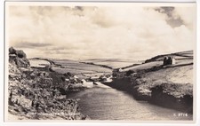 Port Quin Polzeath Port Isaac Cornwall RPPC Postcard Valentine's K 3714 Unposted