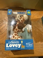 Lovey, Happy Paci™, Silicone Pacifier & Teether Holder, 0-12 Months +, Giraffe