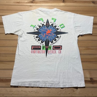 Vintage 1990 OP Pro Surfing Competition Huntington Beach California Shirt Large