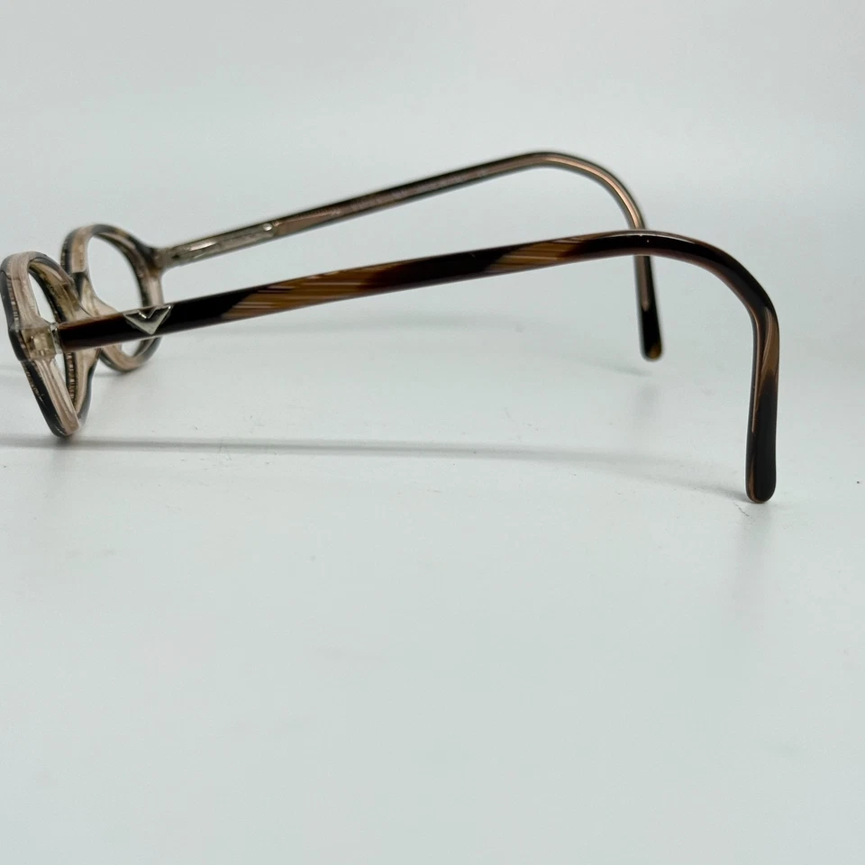 Valentino 5216 685 Striped Brown Oval Eyeglasses Frames 48-16 135 Italy H18802 - Image 2 of 4