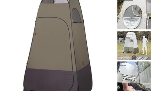 Pop Up Shower Tent with Floor Changing Tent with Mesh Window Camping Shower