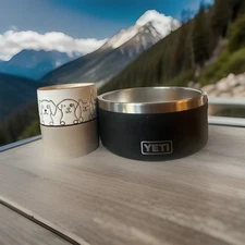 Yeti Dog Bowl And Dog Themed Candle