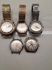 Lot Of 5 Vintage Untested Mens Timex For Parts Or Repair