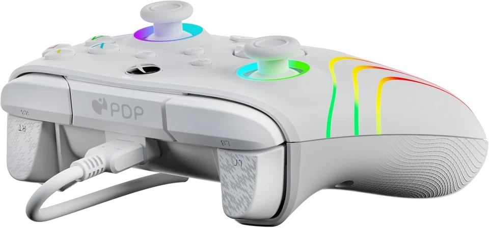 PDP AFTERGLOW XBX WAVE WIRED Controller WHITE for Xbox Series X S, Xbox One, Off - Image 2 of 4