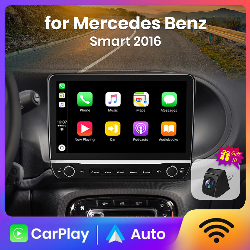 For Smart Fortwo 2015-2019 10.1""Car Radio Stereo GPS SAT NAV Carplay Gift Camera