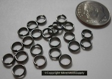5mm Black plated split rings jump rings 24 pcs fpc013