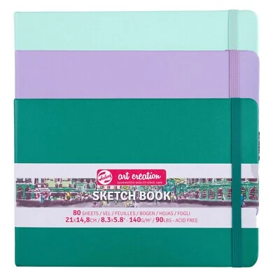 ART CREATION Sketchbook Hardback A5 Landscape View Ivory 160 Pages 140gsm - 80 Plain Sheets