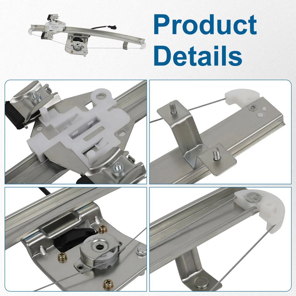 Par de reguladores de ventana trasera con motor para GMC Sierra 3500 HD 2007-2013 cabina extendida Foto 2 de 4