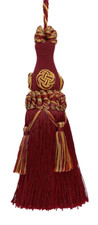 Elegant Key Tassel accented w/ Rosette  Tassels, Color 5716 Sold Individually 