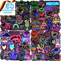 Aufkleber 200 StüCk Vsco Vinyl Sticker Wasserdicht Coole Neon Aesthetic Decals A