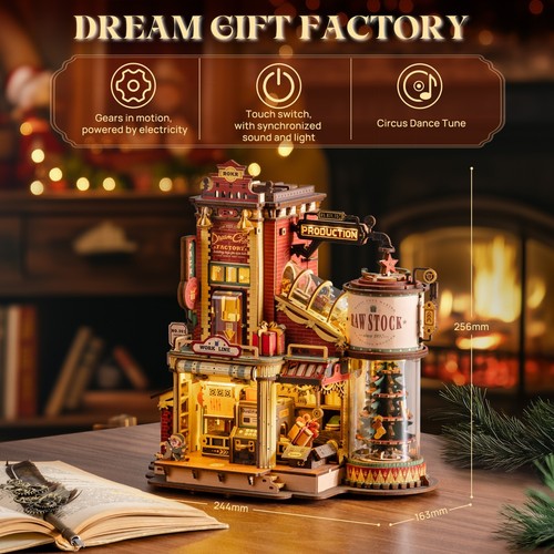 ROKR 3D Wooden Puzzle Toy Dream gift factory DIY Music Box Kid Mom Gift - Picture 5 of 9