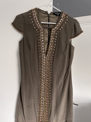 strapless open back dress Venus Colored Twill Utility Dress | Olive main image 1