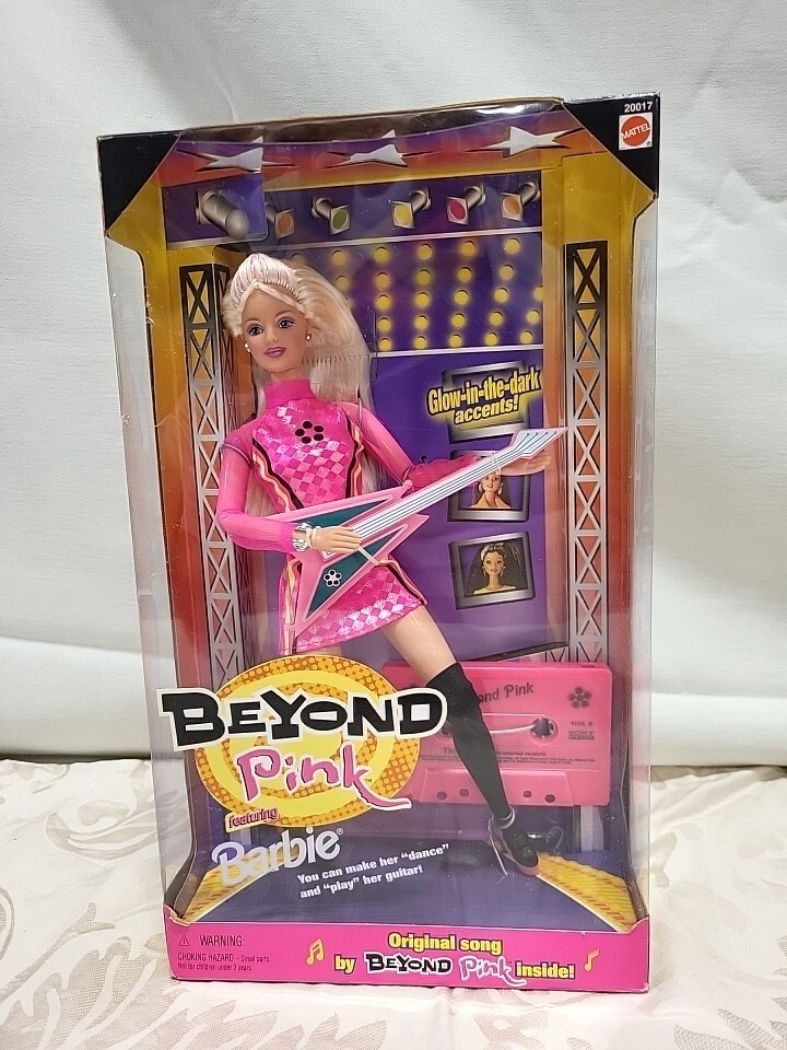Beyond Pink Barbie Doll with Cassette 1998 Mattel 20017 Glow in
