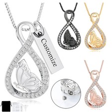 Infinity Urn Necklaces for Ashes Cremation Jewelry Urn Keepsake Memorial Jewelry