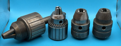 Lot of 4 Drill Chucks 2 Jacobs and 2 Ettco-Emrick No. 30E Keyless