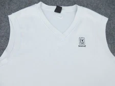 TPC Sweater Vest Mens XXL 2XL White V Neck Nike TPC Sugarloaf Pullover Adult