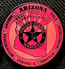 US Marshals Service FirstGEN “WANTED” TF BC &Black Chrome version challenge coin