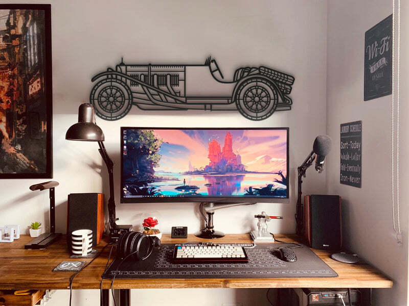 Wall Art Home Decor 3D Acrylic Metal Car Auto Poster USA 1929 SSK