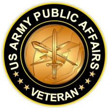 US Army Public Affairs Veteran Bumper Sticker Vinyl Soldier Decal 5"