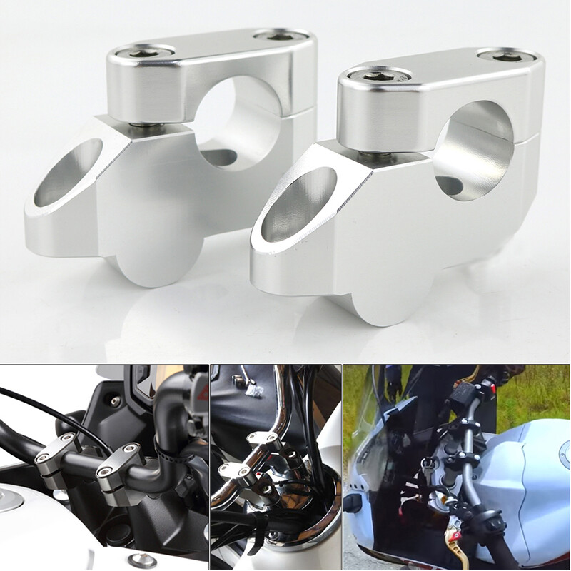 Alloy 7/8" Offset HandleBar Riser Set Fit For Yamaha YZ125 YZ250 YZ250