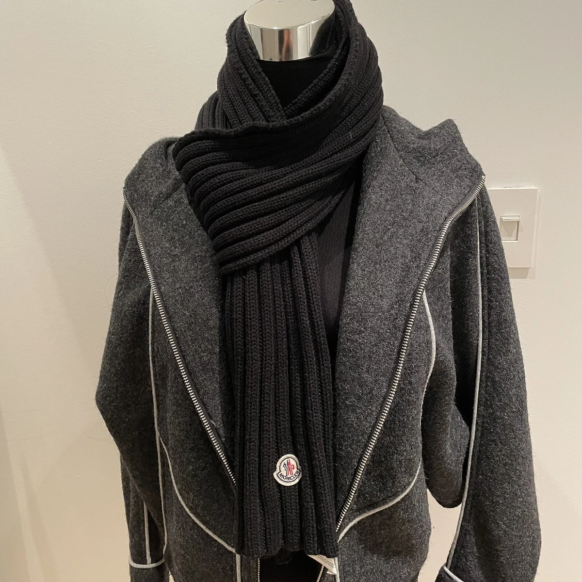 Brzz Sciarpa Grey and Dark Grey - Merino Wool Scarf