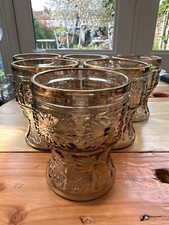 Vintage 1970s Italian Fidenza Vetraria/Bormioli Rocco Smoked Glasses Tumblers