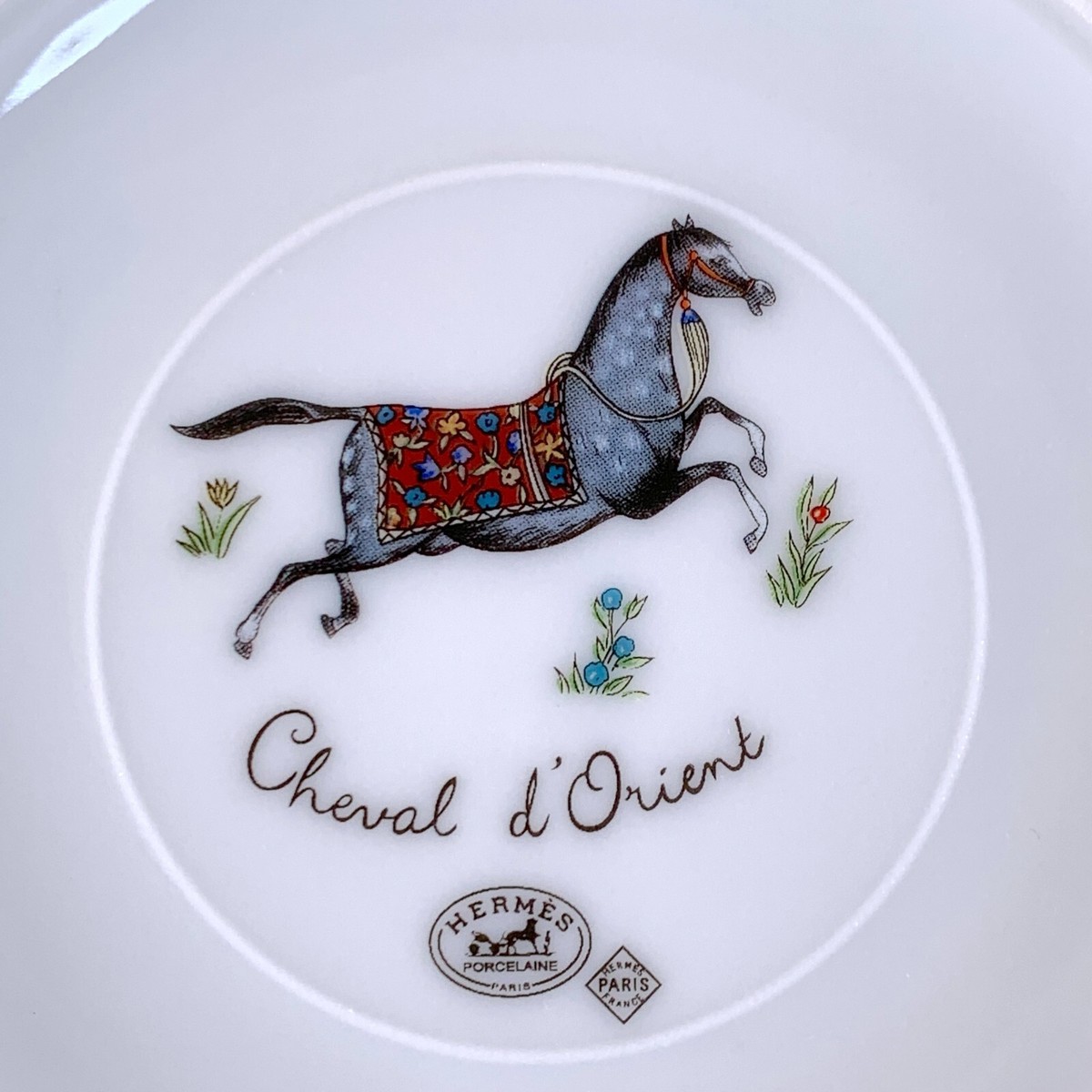 Hermes Paris Tea Cup & Saucer Cheval d'Orient No. 1 Horse