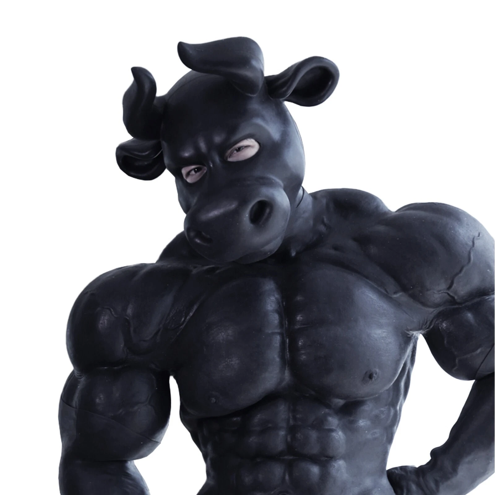 Smitizen Silicone Milk-producing Cow Monster Mask Animal Head Cosplay Fetish