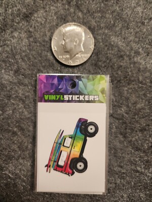 Bronco With Surfboards 2 1/2'' Off the Hook Vinyl Sticker
