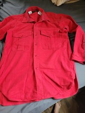Vintage Eddie Bauer Heavy Flannel Chamois Work Hunt Shirt Mens Sz L USA Made
