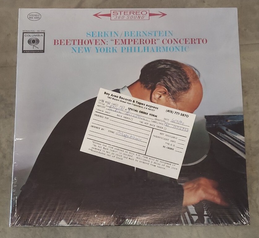 Sealed Serkin / Bernstein Beethoven Emperor Concerto Vinyl Lp 