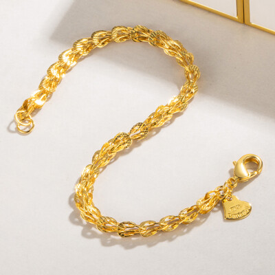 24K Gold-Plated 925 Sterling Silver Phoenix Chain Bracelet