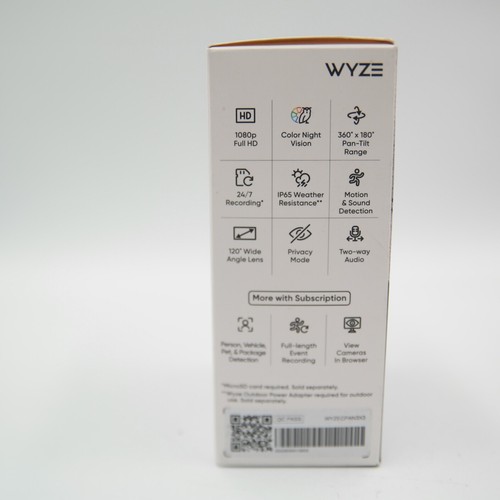 WYZE CAM PAN IN-OUTDOOR IP65-RATED 1080P 2 CAMERA - Picture 3 of 5