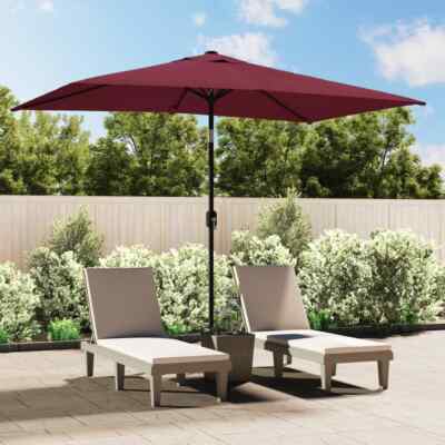 Sonnenschirm mit Metall-Mast Marktschirm Gartenschirm Balkon  Knickbar Balkonsch