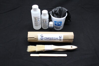 Composite Guys DIY Real Carbon Fiber Fabric Kit - 6" X 50" 1x1 Weave For Skinning, Laminating (Auto/RC)