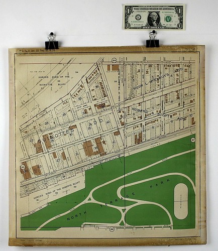 1925 Kansas City Missouri Plat Map North Terrace Park 19.25"x20" RARE - Picture 7 of 7