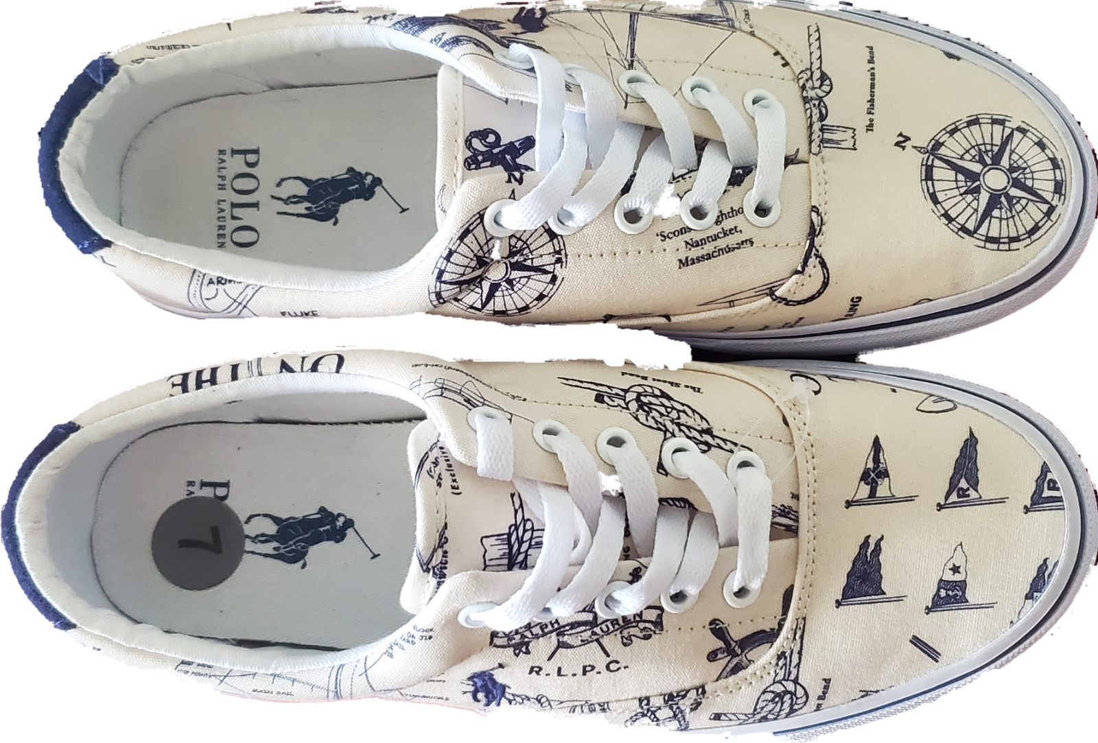 ?$120?Polo Ralph Lauren Keaton Pony Nautical Sailing Knots Yacht Club (taglia 7)