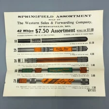 c 1900 HORSE WHIP Bully Boy FARM Advertising SPRINGFIELD MO Western Sales Flyer