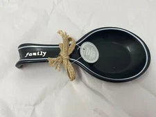 Mrkt Ceramic 10in Matte Black Family Spoon Rest AA01B48015