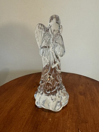 Waterford Crystal Nativity Angel With Horn Figurine 6.5” Tall Vintage