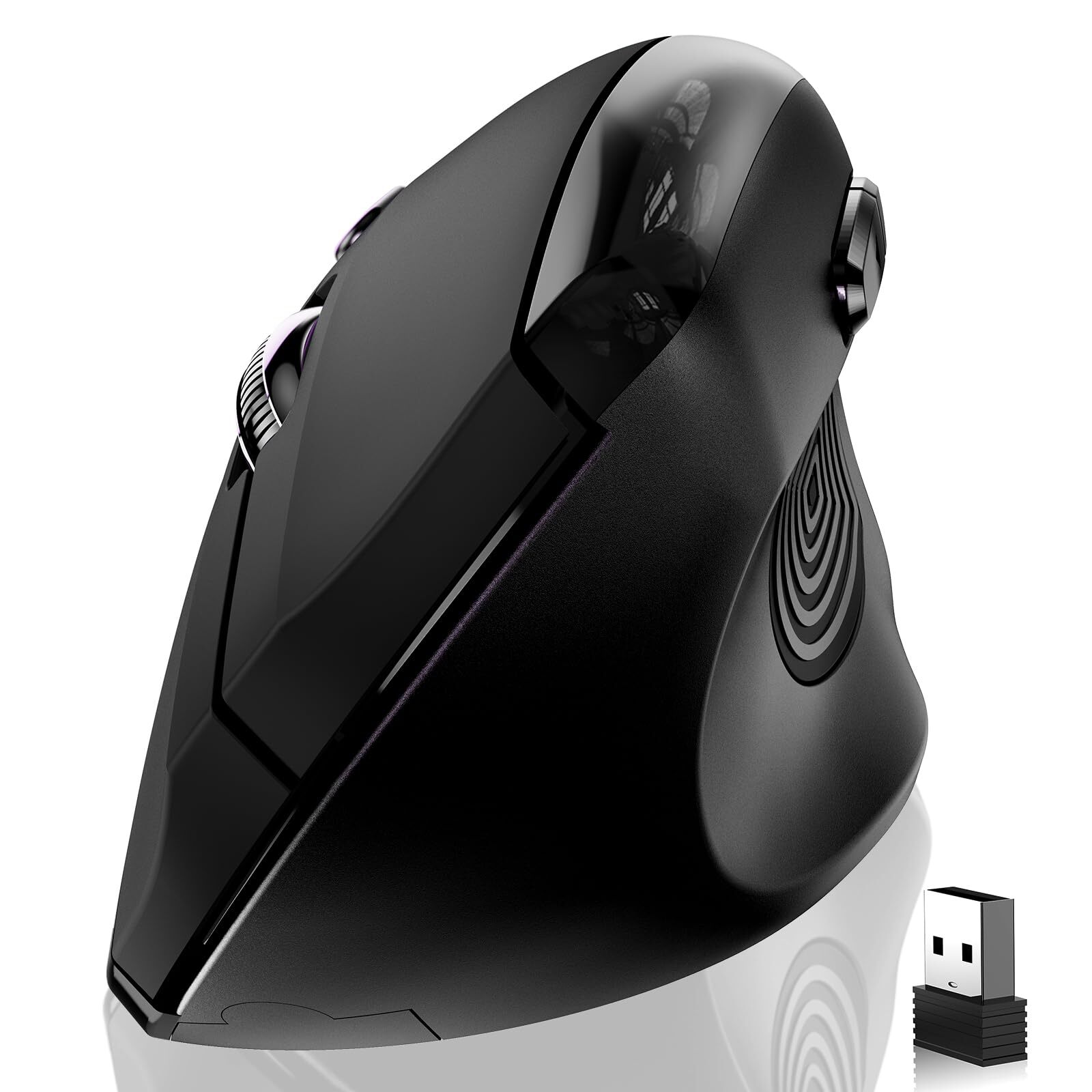 Upgraded Memzuoix Wireless Ergonomic Mouse 2.4G Optical Cordless Design 800 DPI