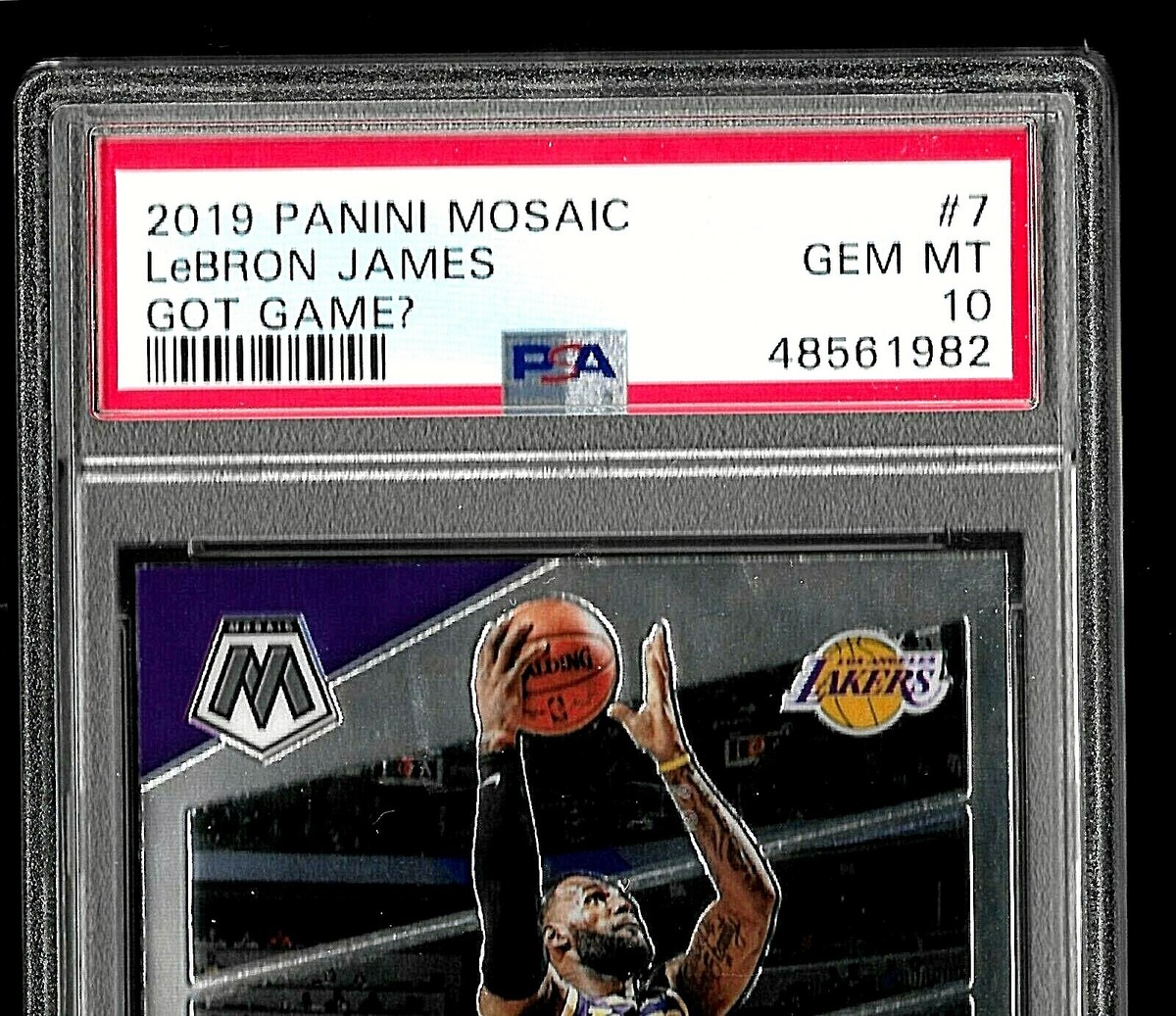 2019 PANINI MOSAIC BASKETBALL CARD #7 LEBRON JAMES PSA 10 GOT GAME 