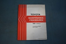 1983 Toyota Maintenance Procedures Service Manual Land Cruiser Diesel Pickup