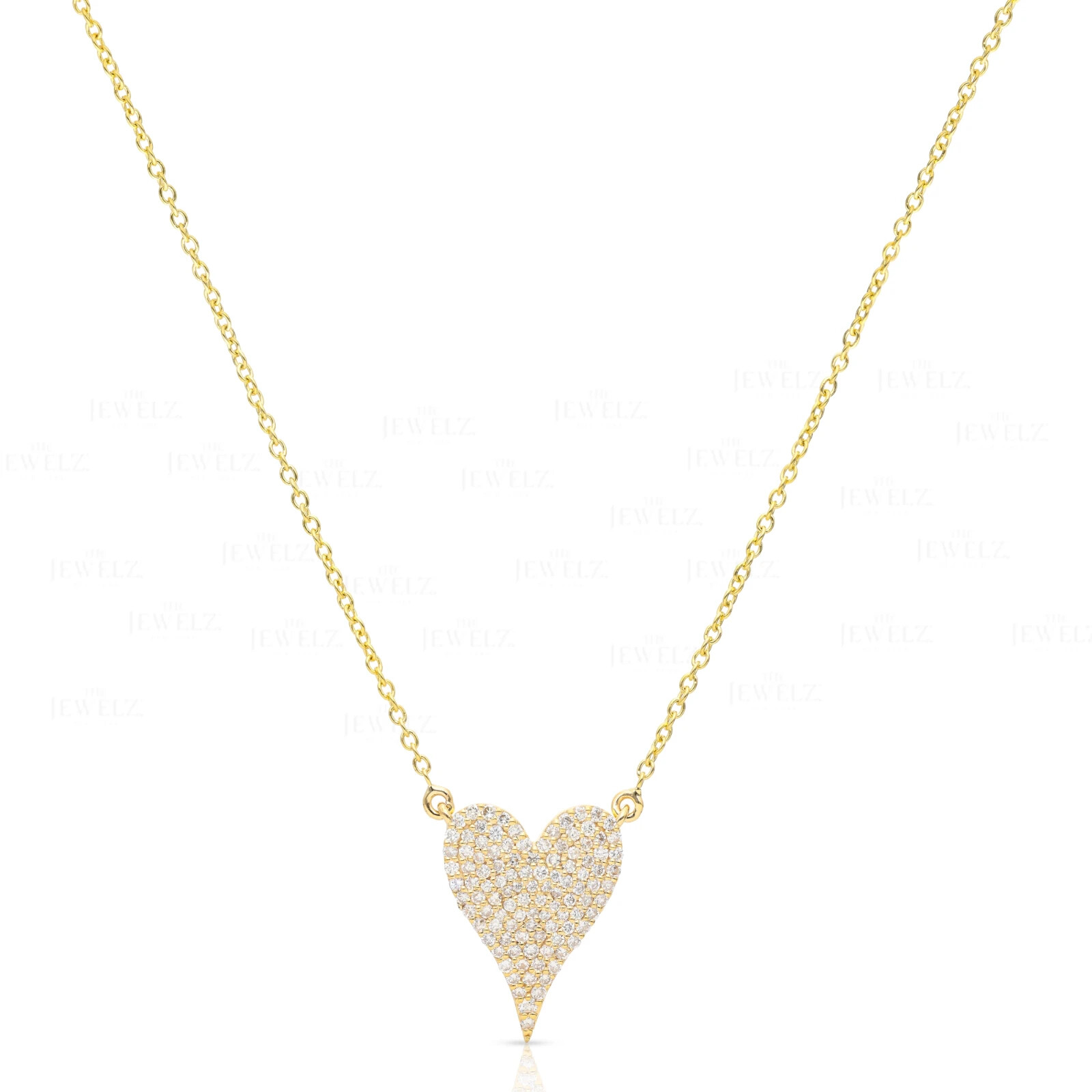 14K Gold 0.40 CT VS/F-G Diamond Love Heart Pendant Necklace-Golden Christmas Spe
